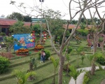 Vườn hoa thư pháp đón Tết